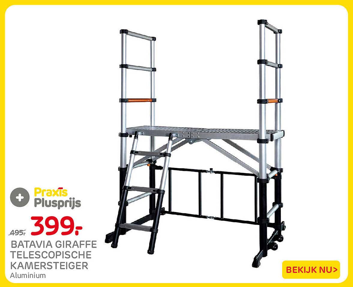 BATAVIA GIRAFFE TELESCOPISCHE KAMERSTEIGER Aluminium