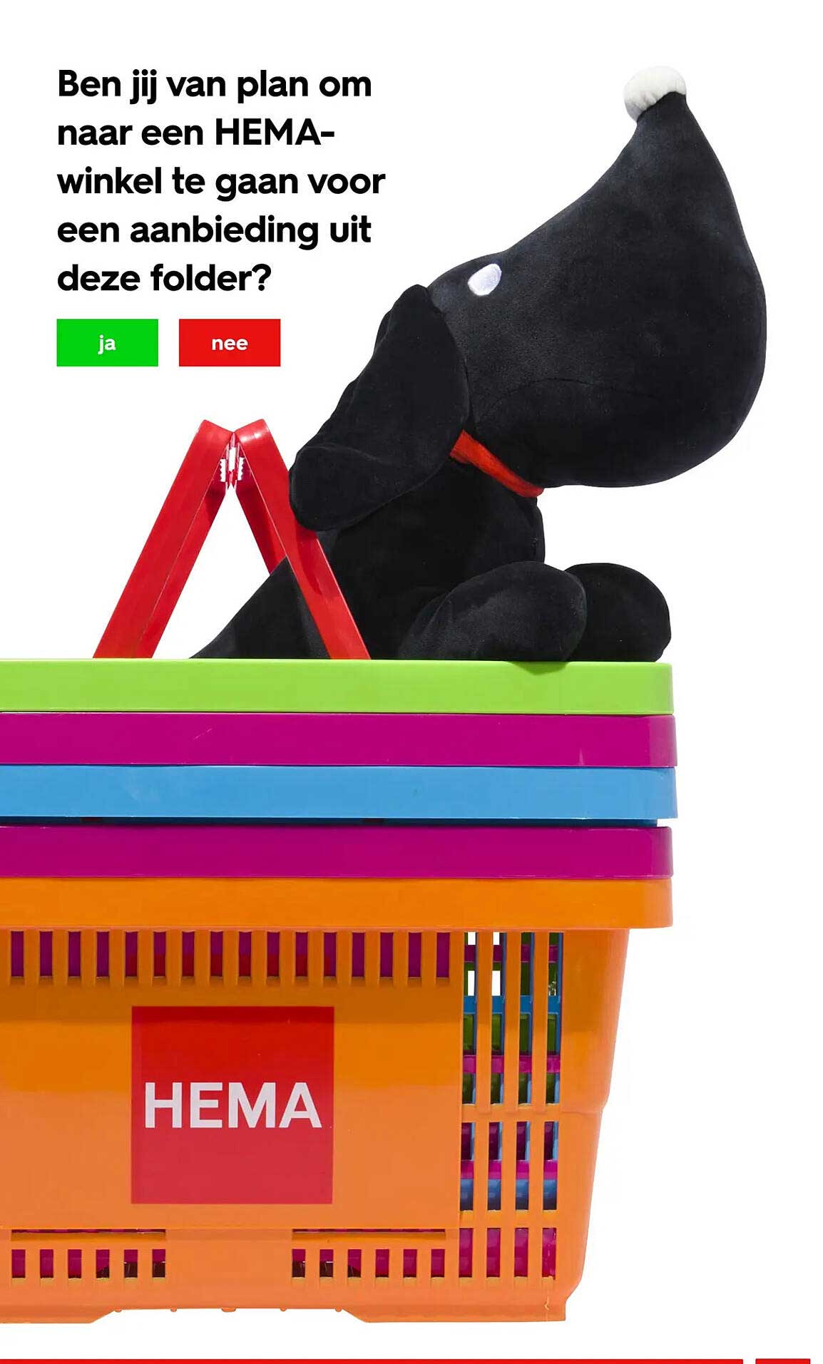 Ben jij van plan om naar een HEMA-winkel te gaan voor een aanbieding uit deze folder?