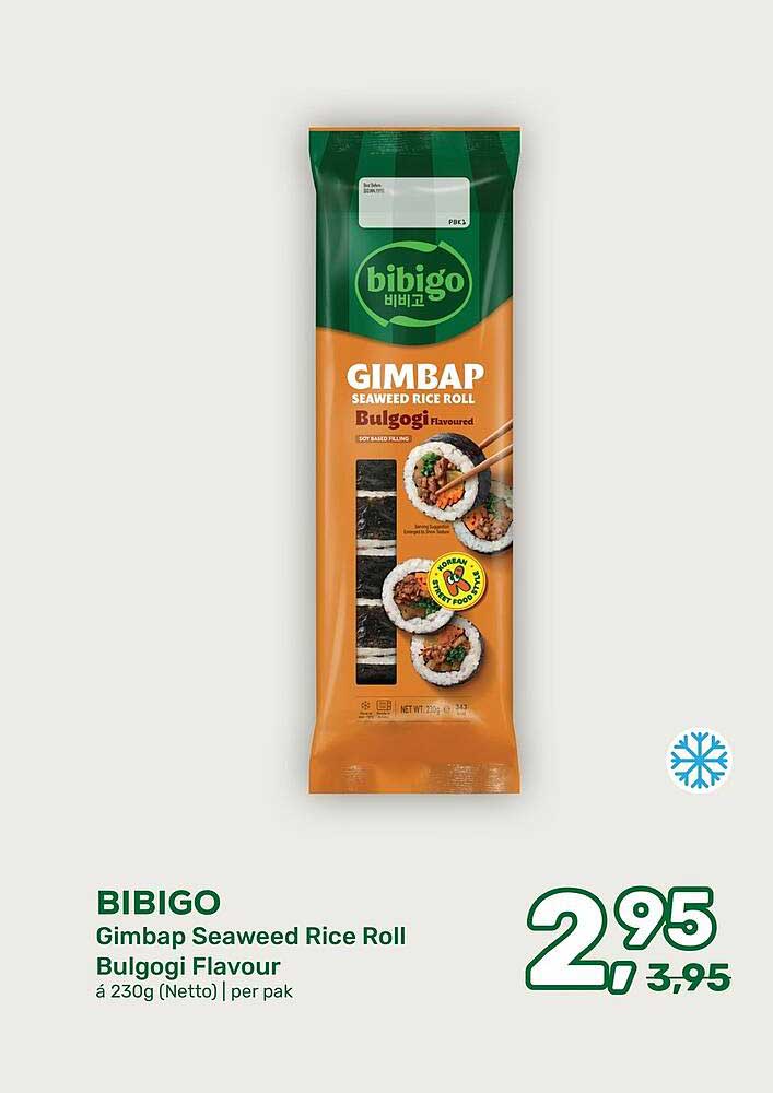 BIBIGO Gimbap Seaweed Rice Roll Bulgogi Flavour 2,95