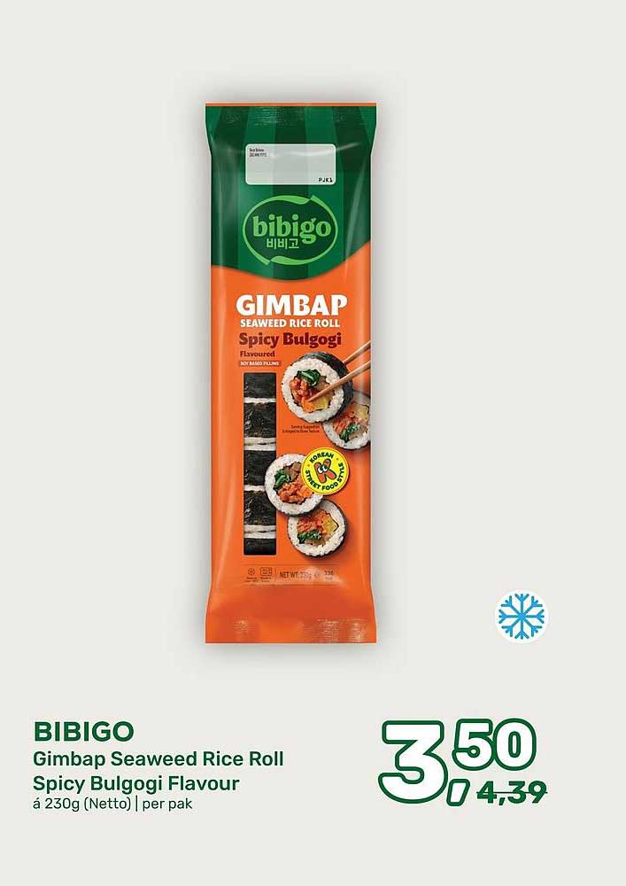 BIBIGO Gimbap Seaweed Rice Roll Spicy Bulgogi Flavour
