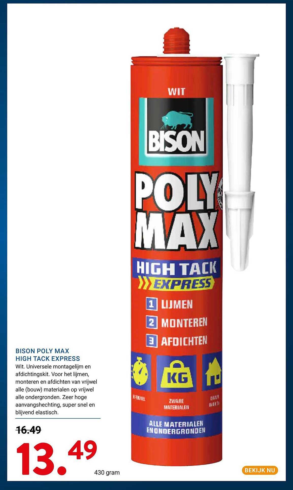 BISON POLY MAX HIGH TACK EXPRESS