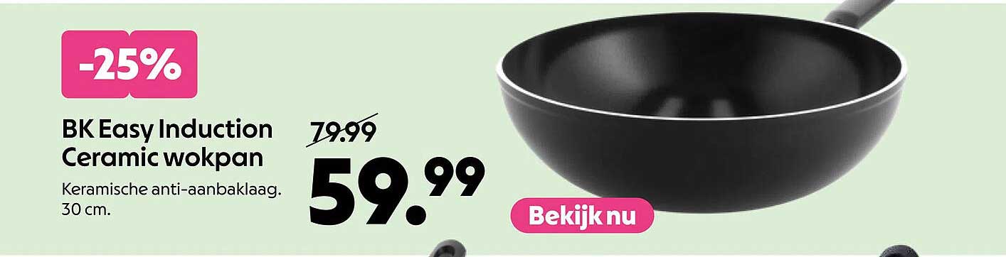 BK Easy Induction Ceramic wokpan -25%