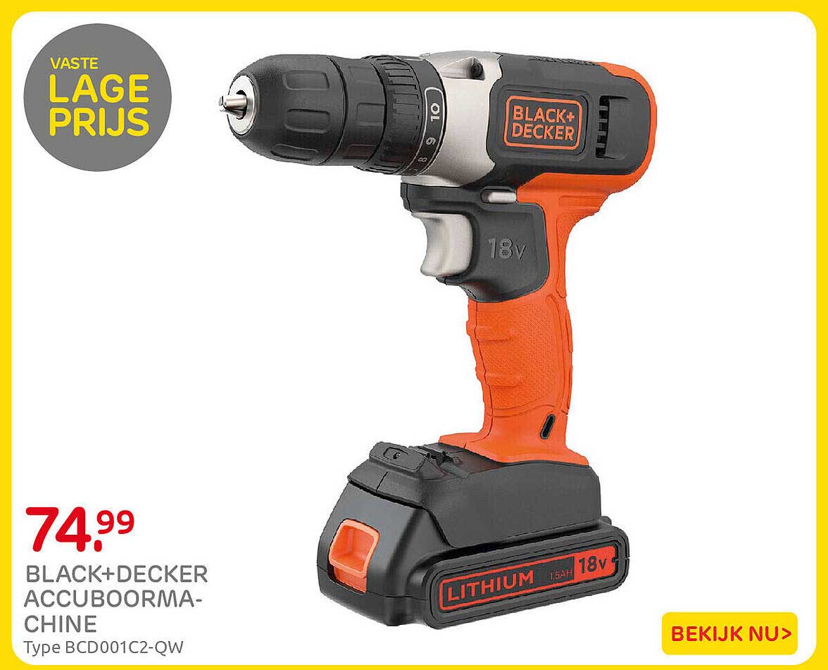 BLACK+DECKER ACCUBOORMA-CHINE Type BCD001C2-QW