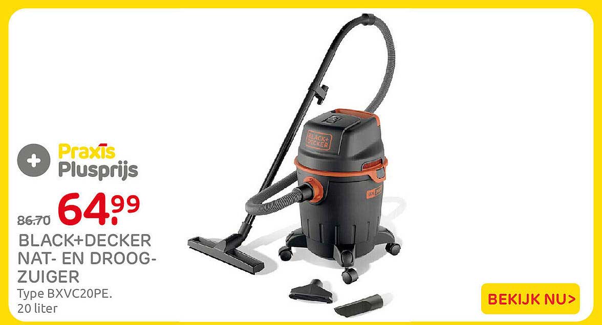 BLACK+DECKER NAT- EN DROOG-ZUIGER