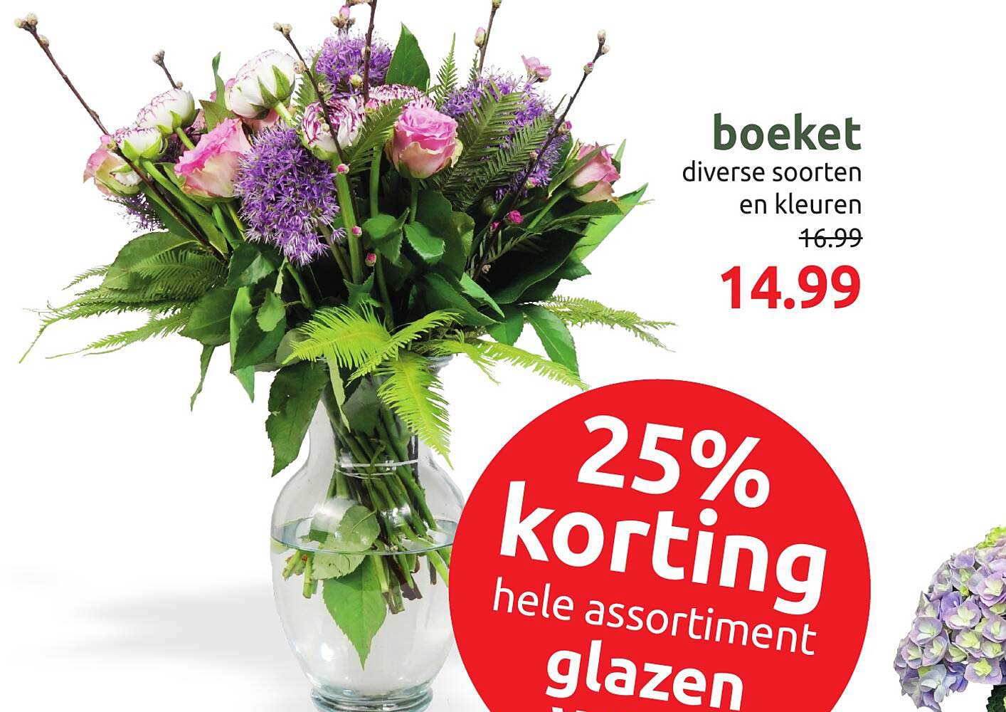 boeket diverse soorten en kleuren