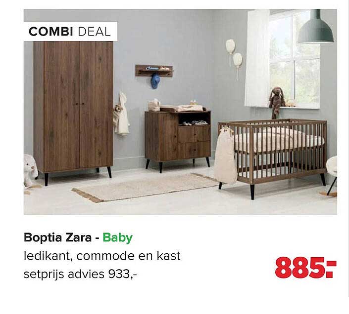 Bopita Zara - Baby ledikant, commode en kast setprijs advies 933,-