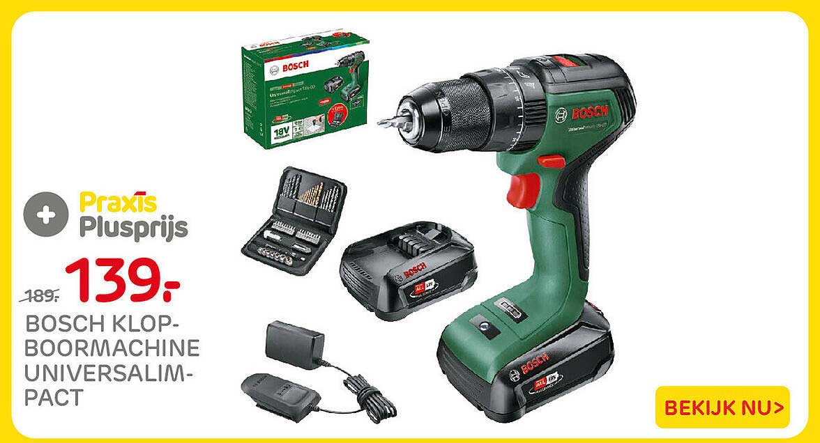 BOSCH KLOP-BOORMACHINE UNIVERSALIMPACT