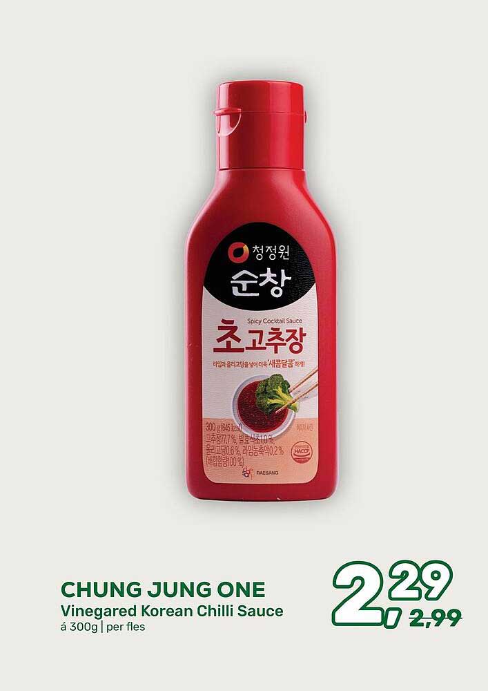 CHUNG JUNG ONE Vinegared Korean Chilli Sauce à 300g | per fles
