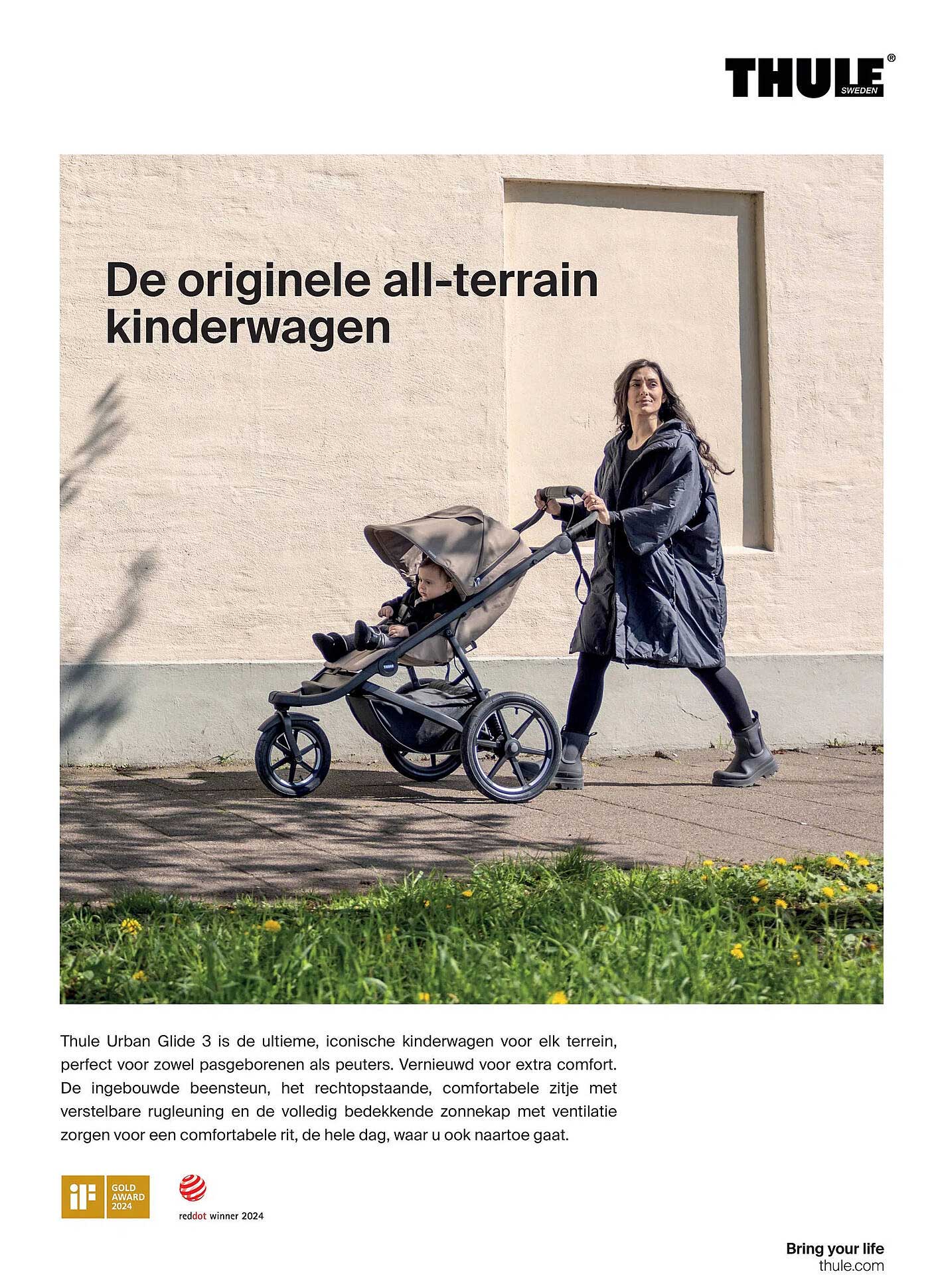 De originele all-terrain kinderwagen