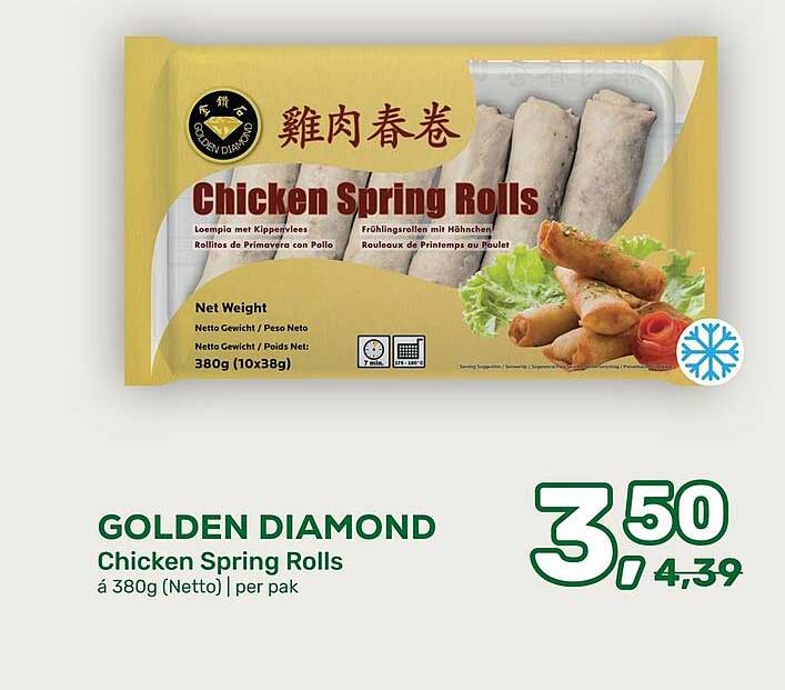 GOLDEN DIAMOND Chicken Spring Rolls