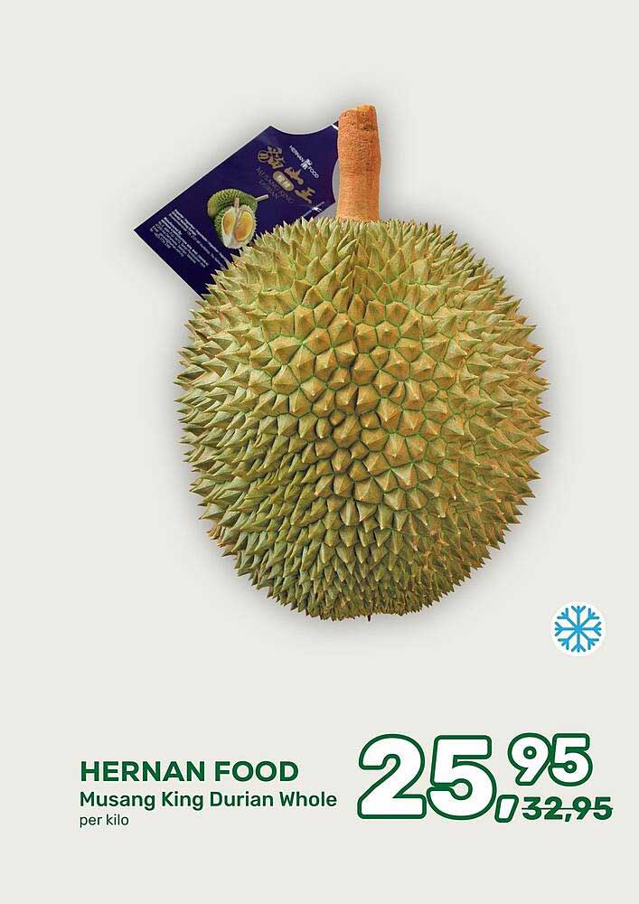 HERNAN FOOD Musang King Durian Whole per kilo