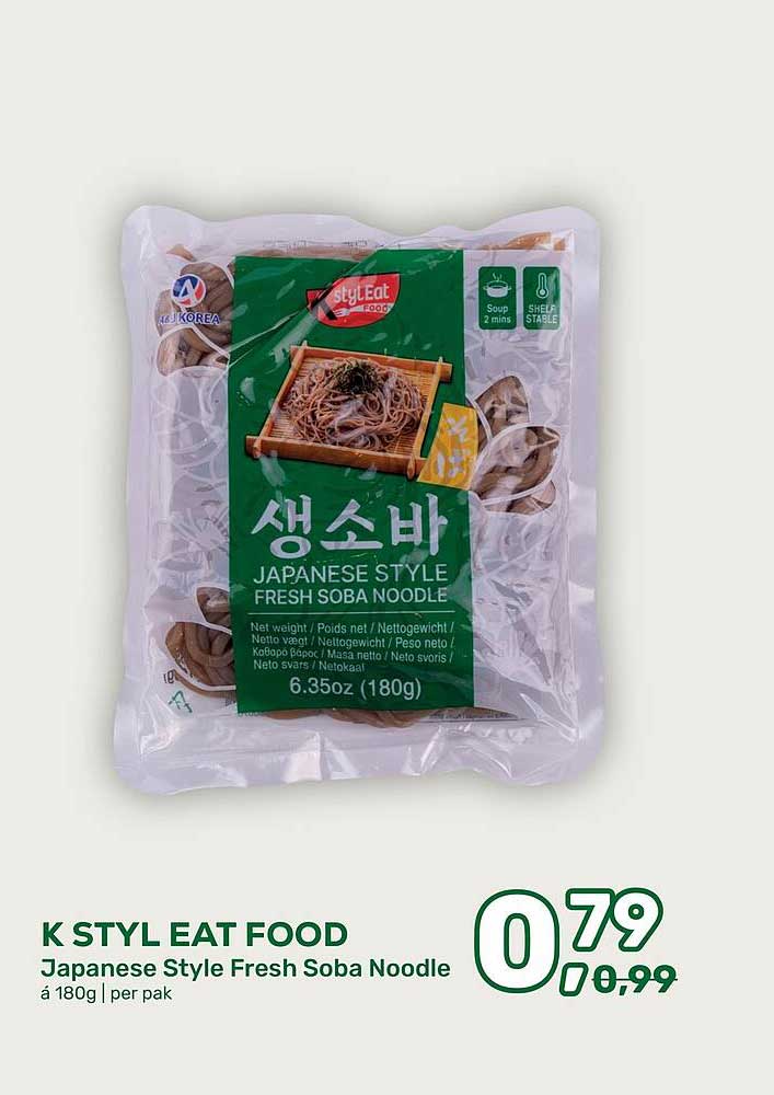 K STYLE EAT FOOD Japanese Style Fresh Soba Noodle