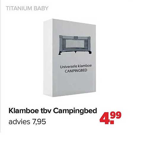 Klamboe tbv Campingbed