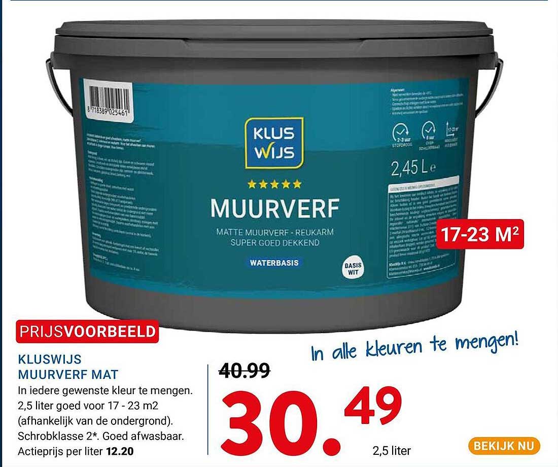 KLUSWIJS MUURVERF MAT