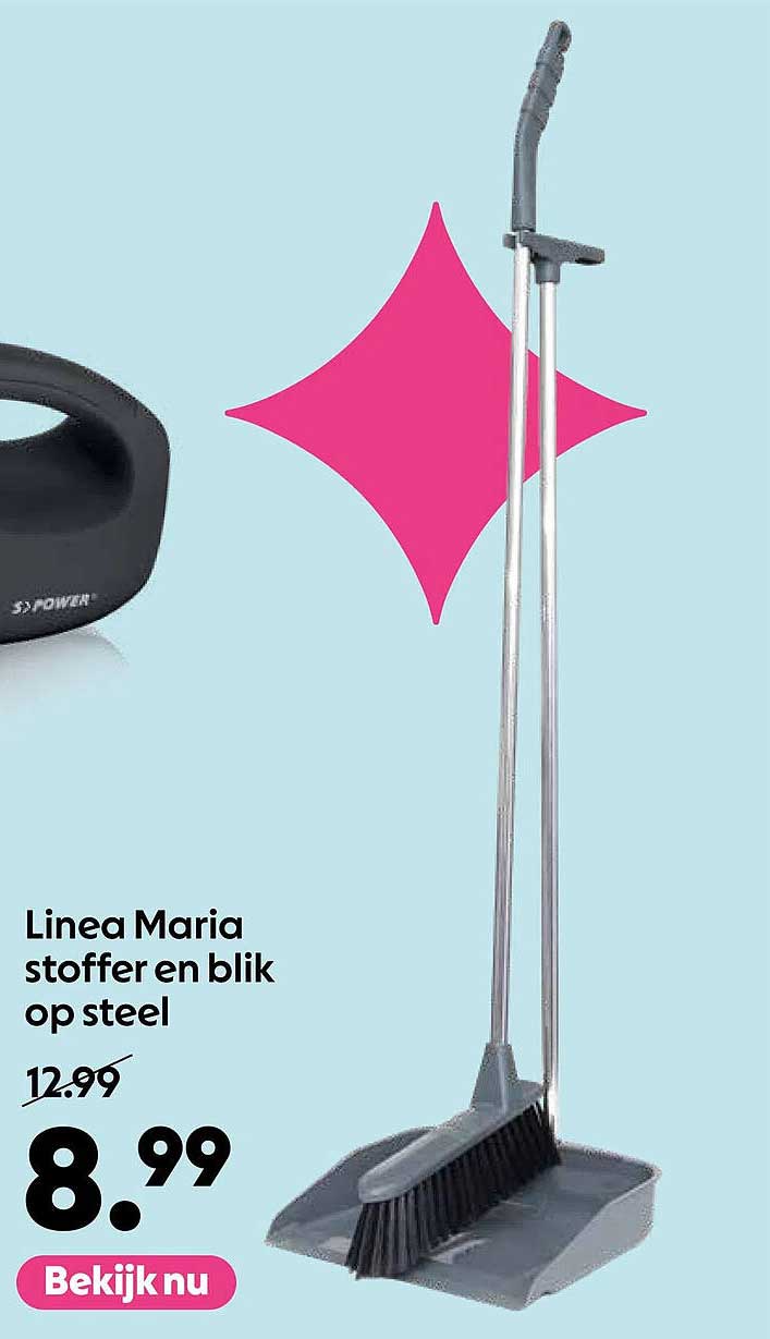Linea Maria stoffer en blik op steel