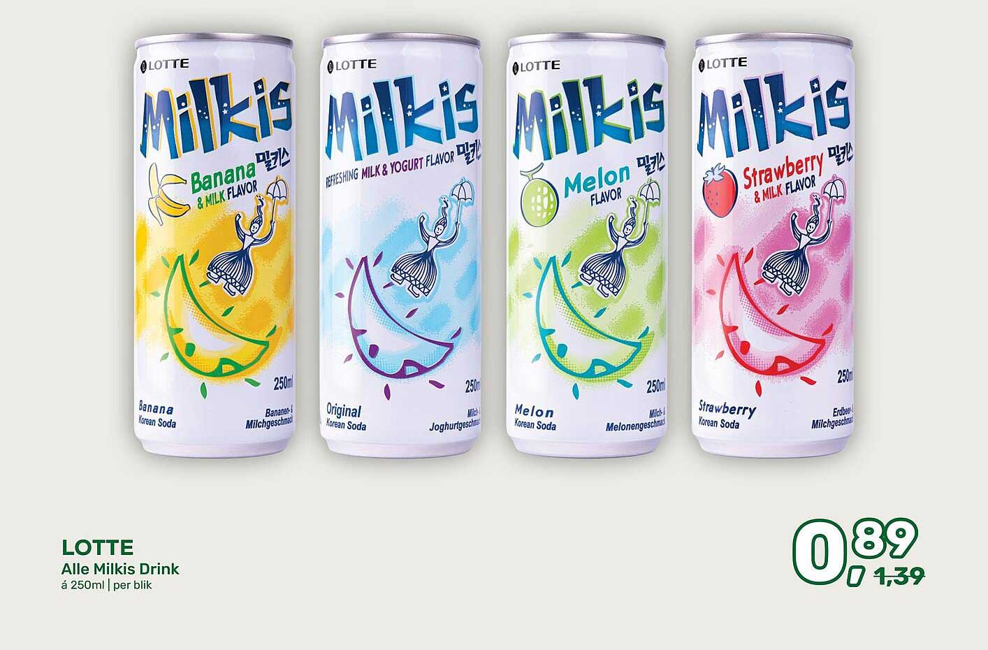 LOTTE Alle Milkis Drink à 250ml | per blik