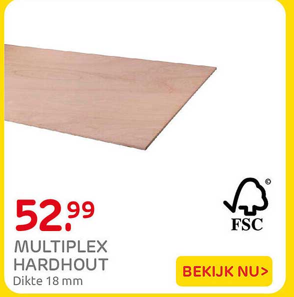 MULTIPLEX HARDHOUT Dikte 18 mm