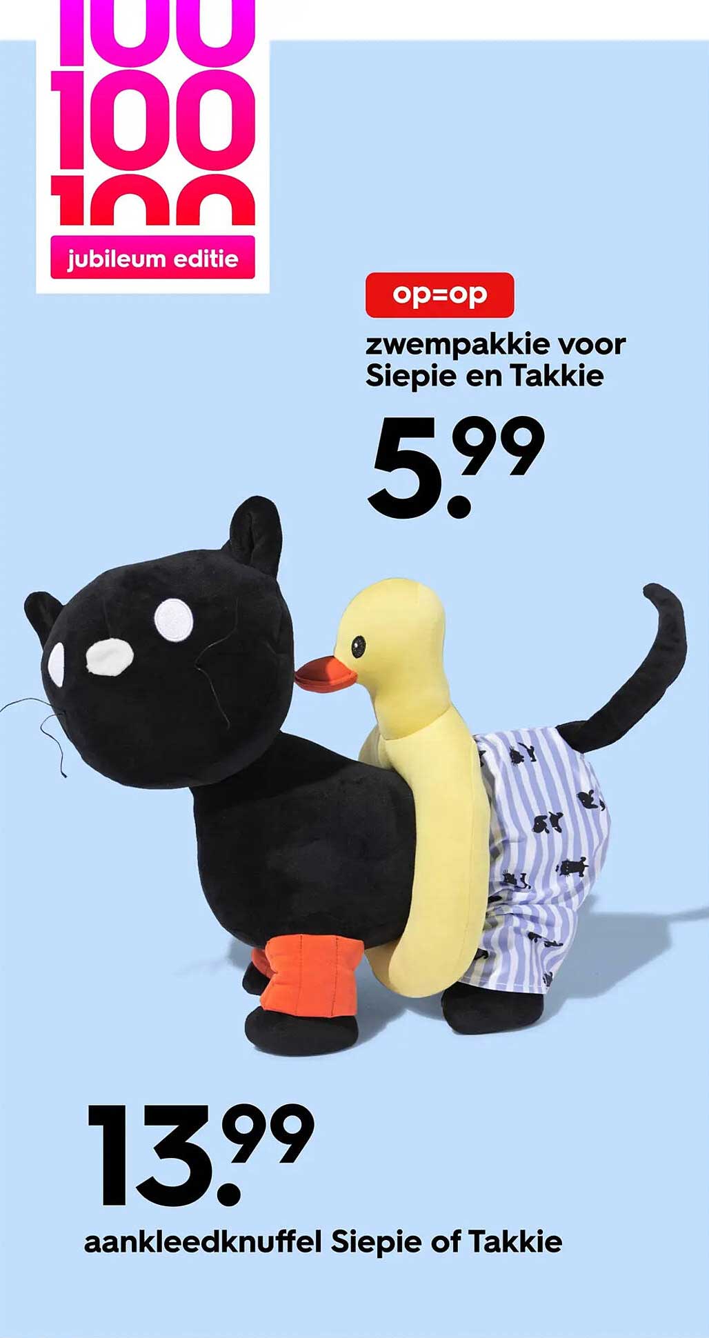 op=op zwempakje voor Siepie en Takkie