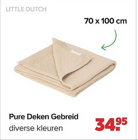 Pure Deken Gebreid diverse kleuren