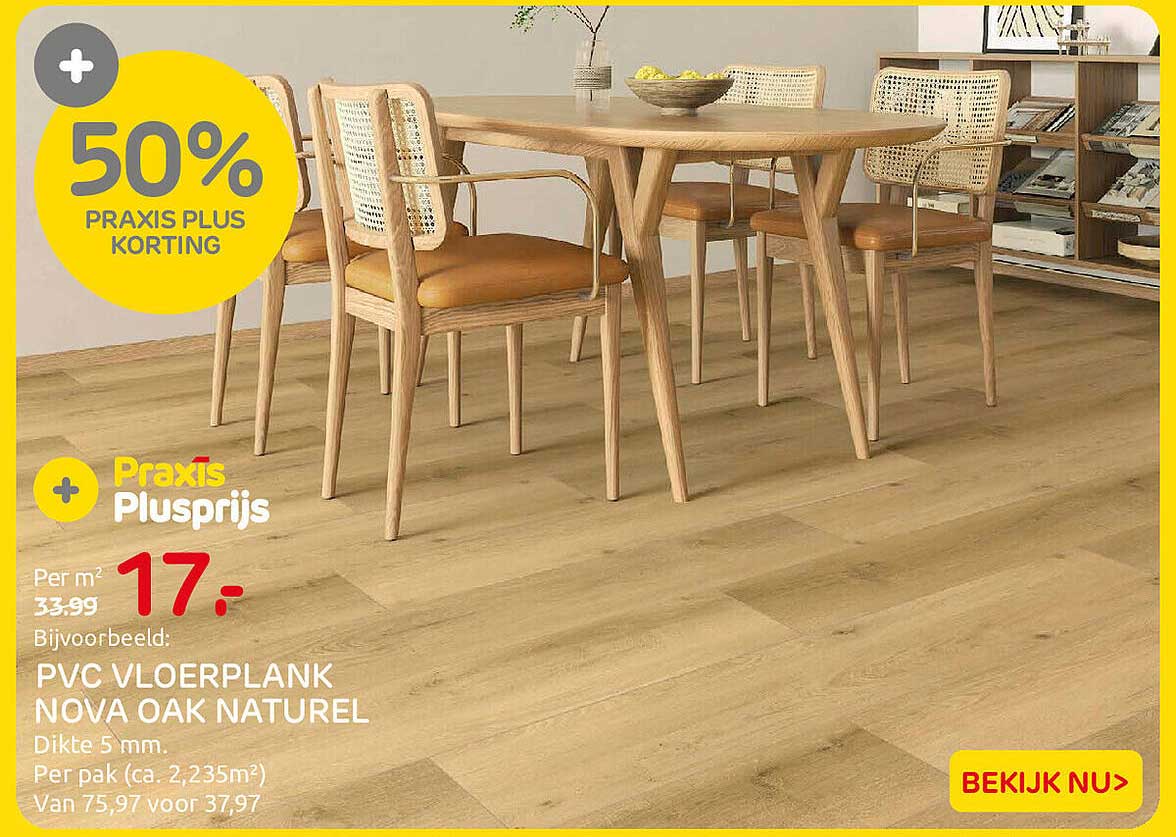 PVC VLOERPLANK NOVA OAK NATUREL
