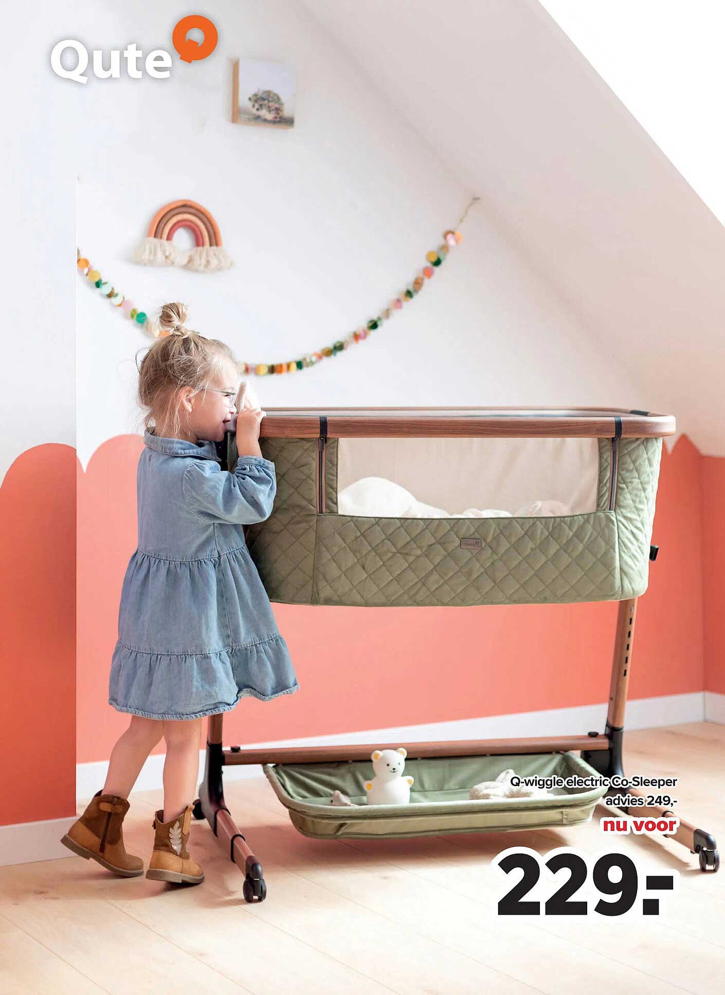 Q-wiggle electric Co-Sleeper