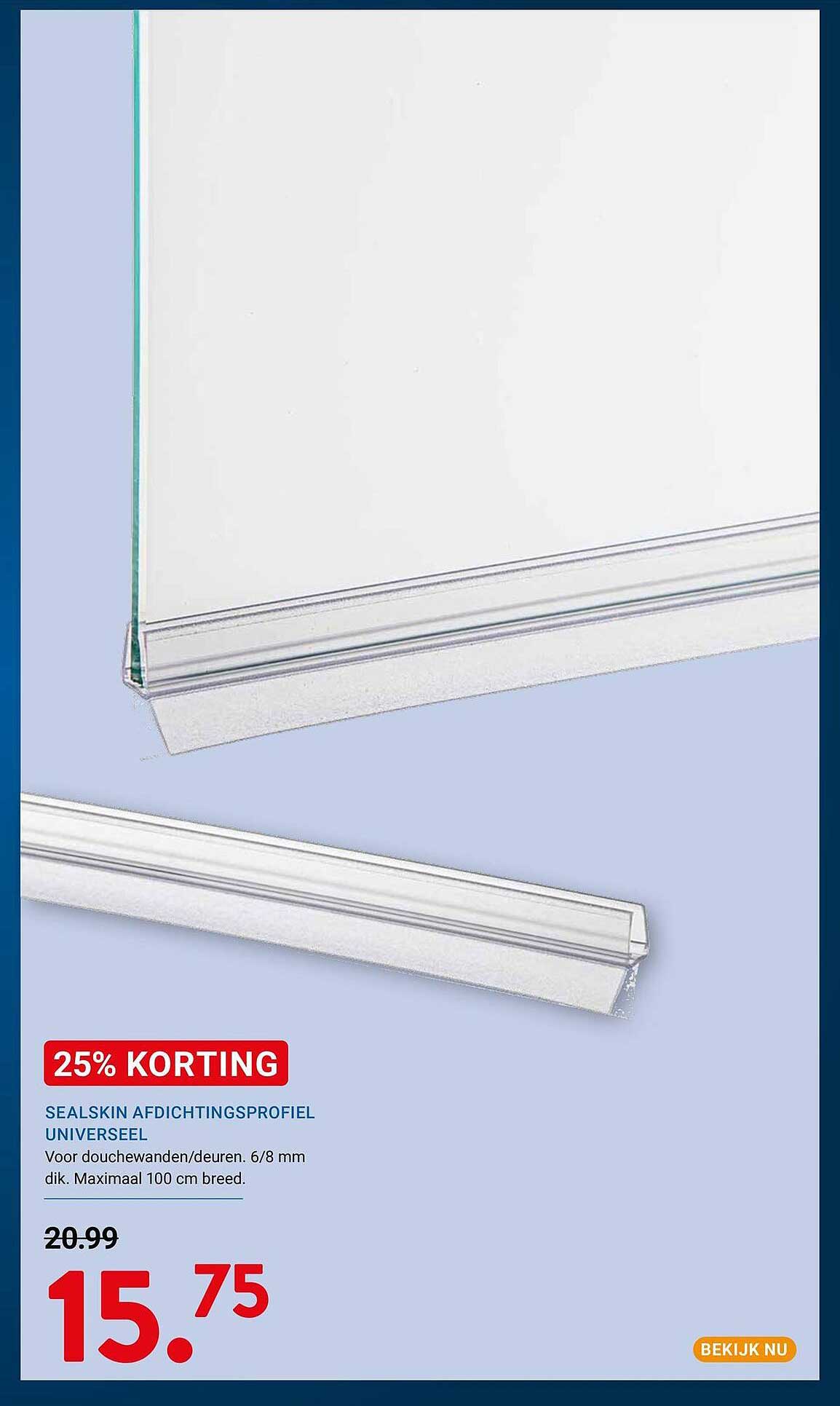 SEALSKIN AFDICHTINGSPROFIEL UNIVERSEEL 25% KORTING