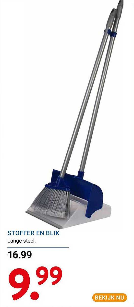 STOFFER EN BLIK Lange steel.