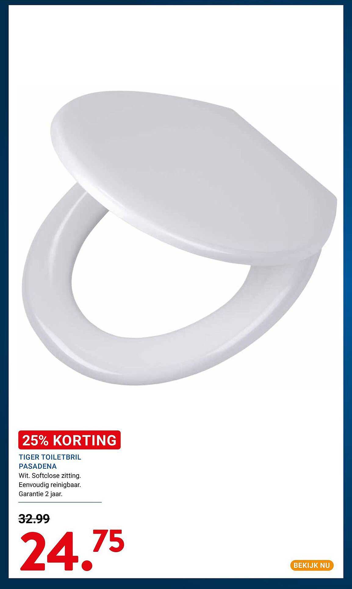 TIGER TOILETBRIL PASADENA 25% KORTING