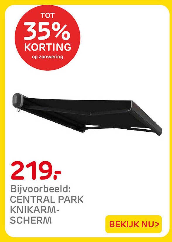 Tot 35% korting op zonwering