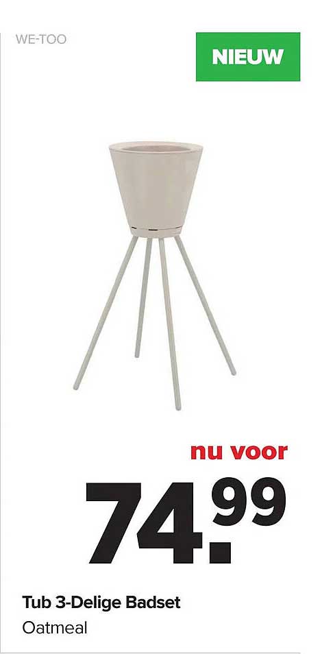 Tub 3-Delige Badset Oatmeal NIEW