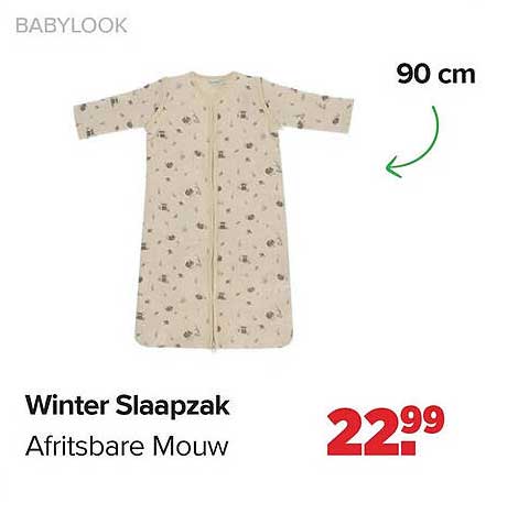 Winter Slaapzak Afritsbare Mouw
