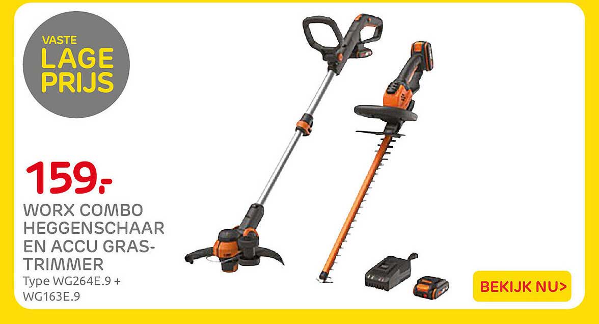 WORX COMBO HEGGENSCHAAR EN ACCU GRAS-TRIMMER
