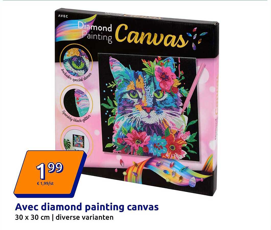 Avec diamond painting canvas 30 x 30 cm | diverse varianten