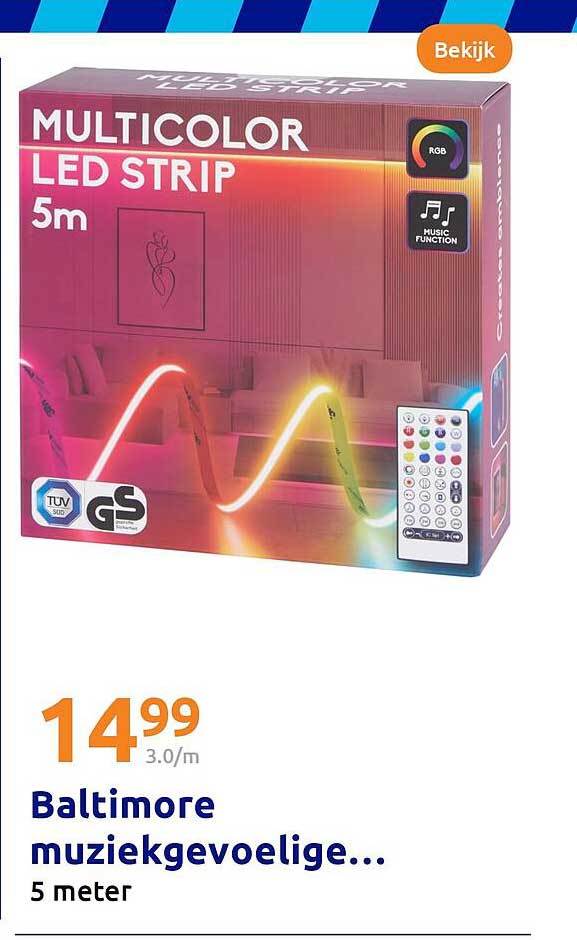 Baltimore muziekgevoelige LED Strip 5m