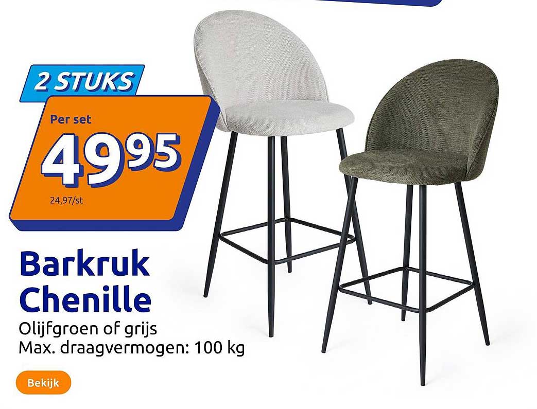 Barkruk Chenille