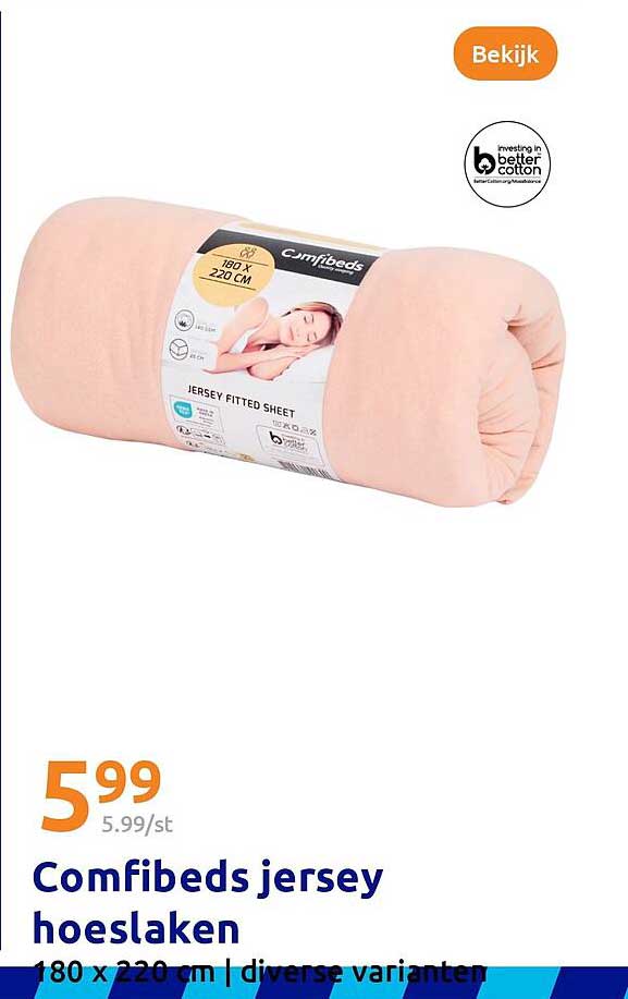 Comfibeds jersey hoeslaken