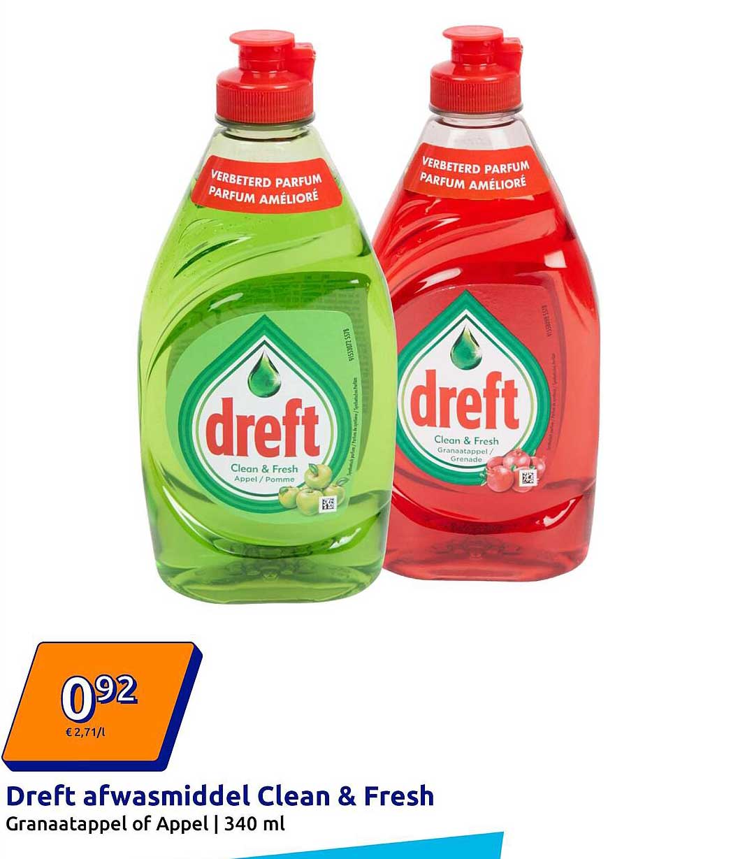 Dreft afwasmiddel Clean & Fresh Granaatappel en Appel | 340 ml