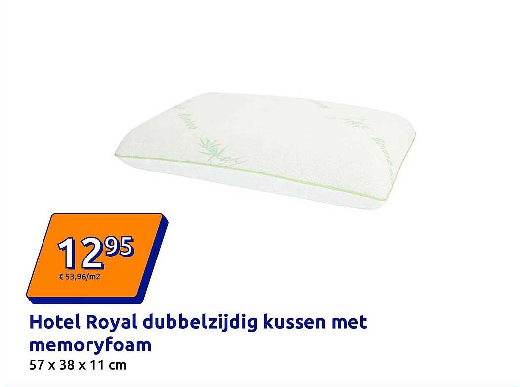 Hotel Royal dubbelzijdig kussen met memoryfoam
