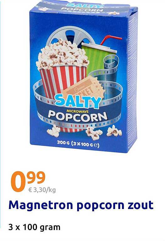 Magnetron popcorn zout