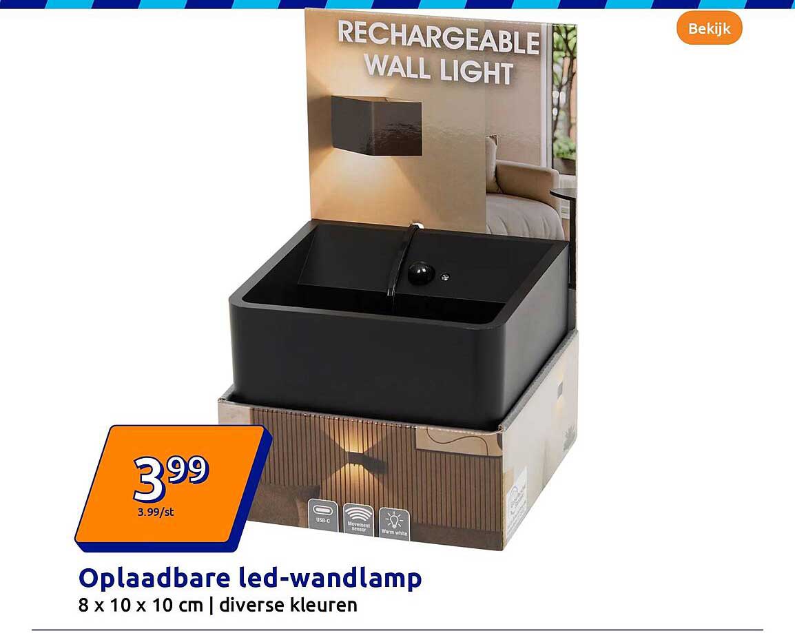 Oplaadbare led-wandlamp