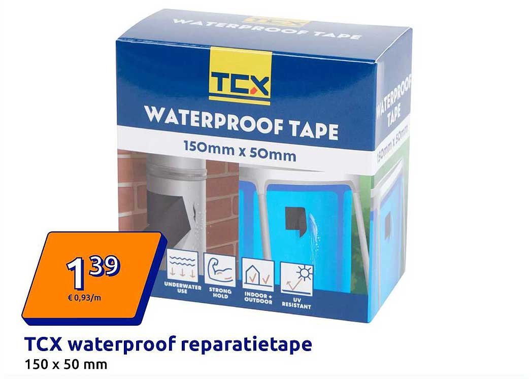 TCX waterproof reparatietape 150 x 50 mm