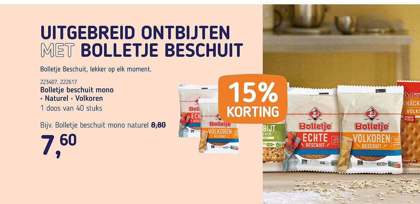 Bolletje beschuit mono • Naturel • Volkoren