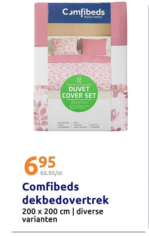 Comfibeds dekbedovertrek 200 x 200 cm | diverse varianten