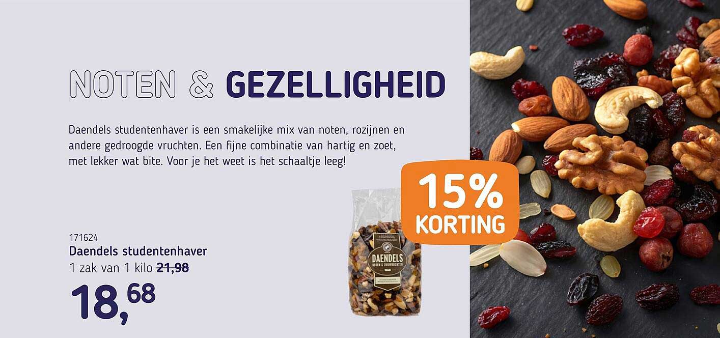 Daendels studentenhaver 15% KORTING