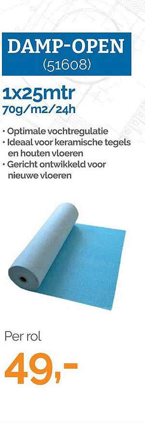 DAMP-OPEN (51608) 1x25mtr 70g/m2/24h
