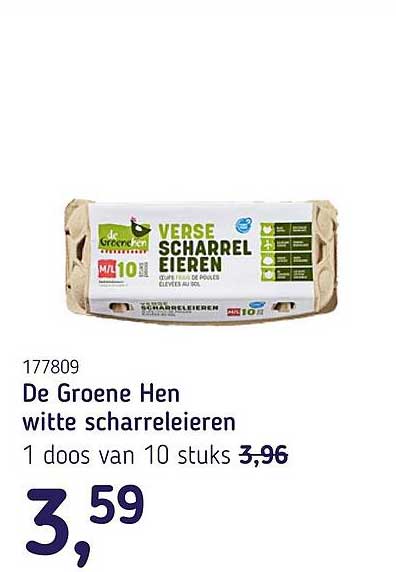 De Groene Hen witte scharreleieren