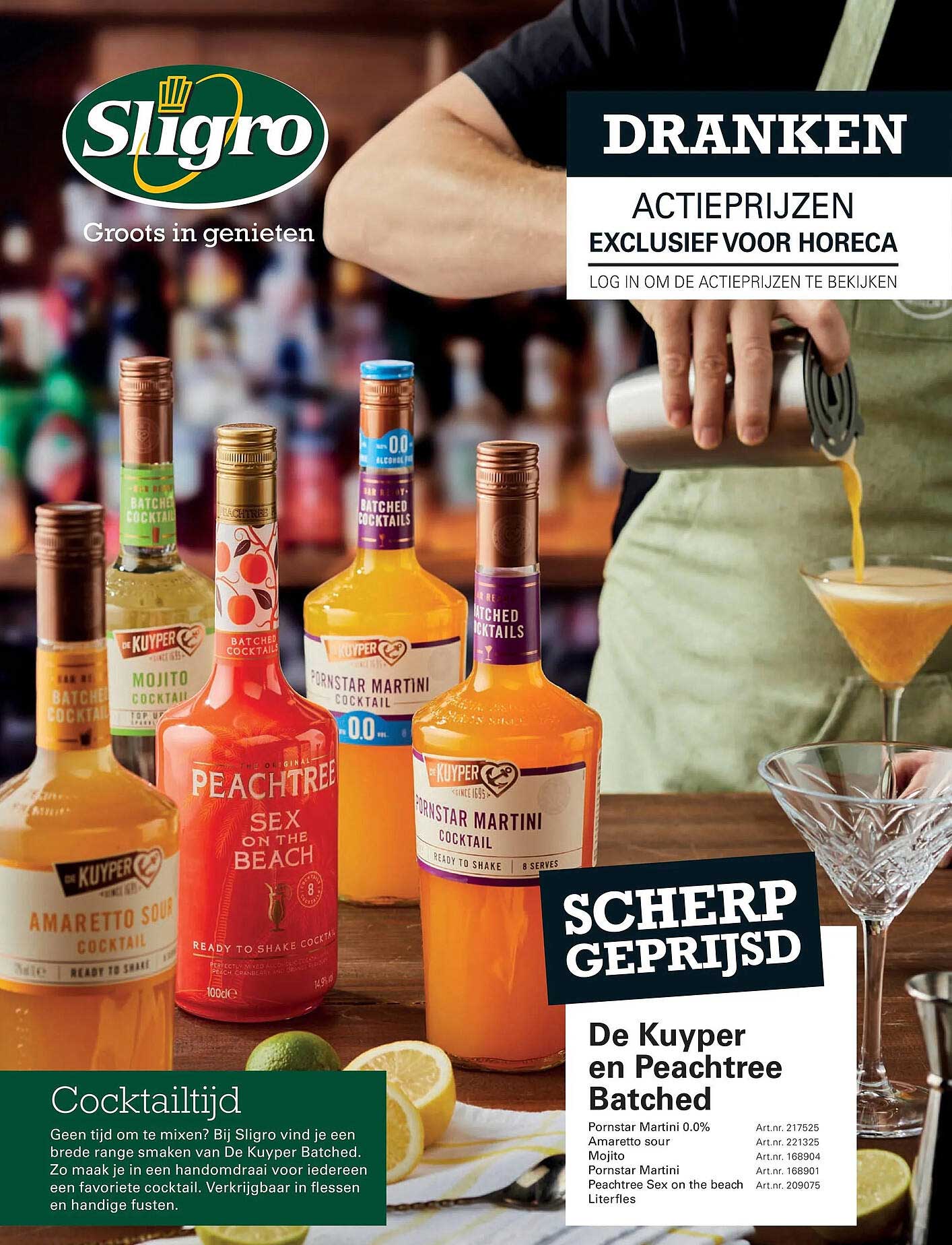 De Kuyper en Peachtree Batched Scherp geprijsd