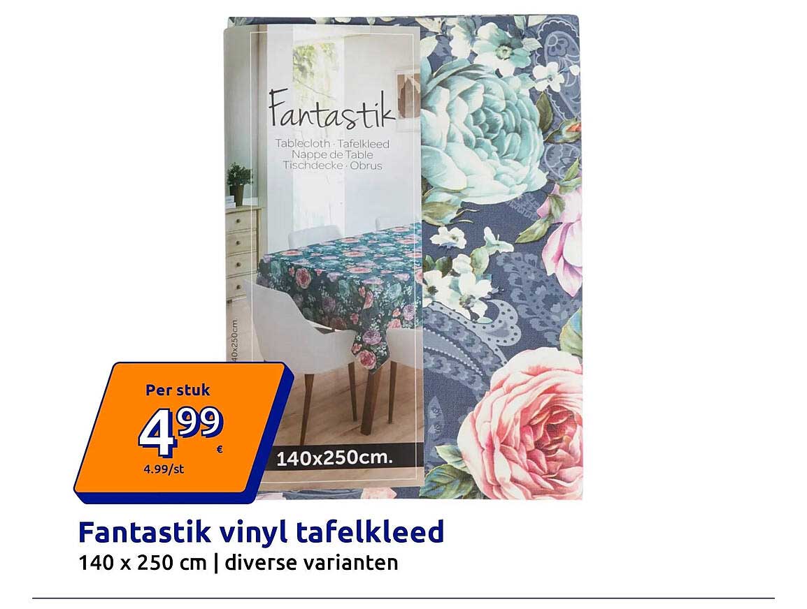 Fantastik vinyl tafelkleed 140 x 250 cm | diverse varianten