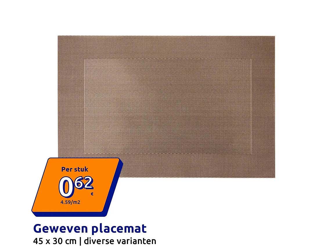 Geweven placemat 45 x 30 cm | diverse varianten