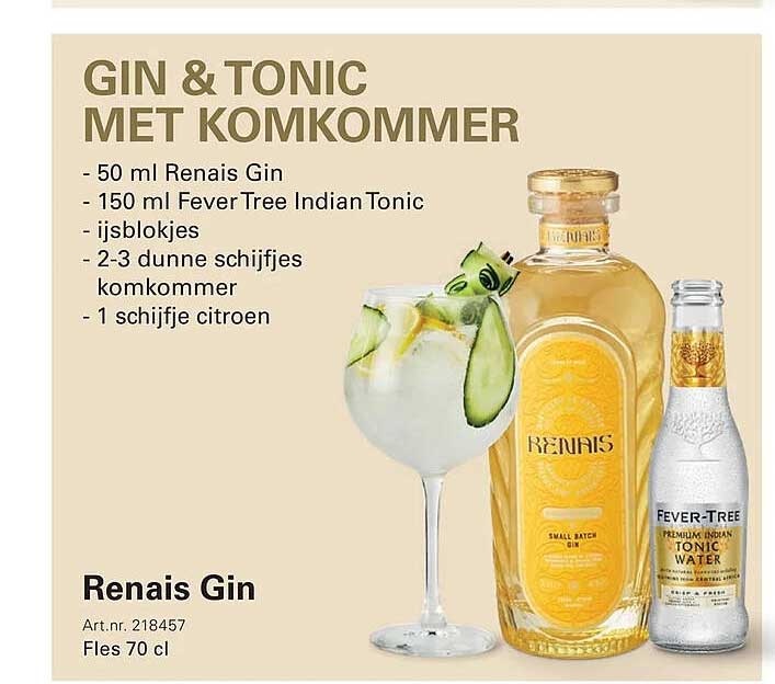 Gin & tonic met komkommer